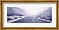Framed Austria, Autostrada, Panoramic view of a highway
