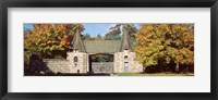Framed USA, Maine, Mount Desert Island, Acadia National Park, Jordan Pond Gatehouse, Facade of a building