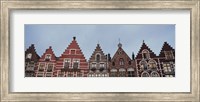 Framed Low angle view of buildings, Bruges, Belgium