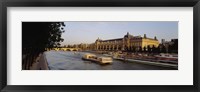 Framed Passenger Craft In A River, Seine River, Musee D'Orsay, Paris, France