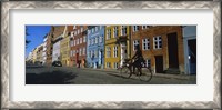 Framed Woman Riding A Bicycle, Copenhagen, Denmark