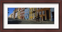 Framed Woman Riding A Bicycle, Copenhagen, Denmark