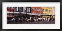 Framed Tourists In A Road Side Restaurant, Nyhavn, Copenhagen, Denmark