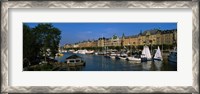 Framed Boats In A River, Stockholm, Sweden