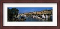 Framed Boats In A River, Stockholm, Sweden