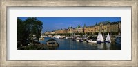 Framed Boats In A River, Stockholm, Sweden