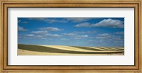 Framed Clouded sky over a striped field, Geraldine, Montana, USA