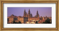 Framed Cathedral in a cityscape, Santiago De Compostela, La Coruna, Galicia, Spain