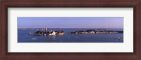 Framed High Angle View Of Buildings Surrounded By Water, San Giorgio Maggiore, Venice, Italy