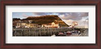 Framed Speed Boats At A Commercial Dock, Scarborough, North Yorkshire, England, United Kingdom