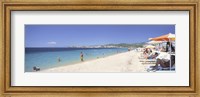 Framed Tourist on the beach, Porto Carras, Neos Marmaras, Sithonia, Halkidiki, Greece