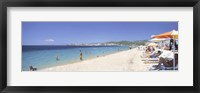Framed Tourist on the beach, Porto Carras, Neos Marmaras, Sithonia, Halkidiki, Greece