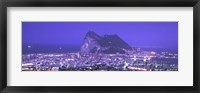 Framed High Angle View Of A City, Gibraltar, Spain