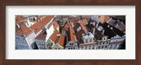 Framed High angle view of buildings in a city, Czech Republic, Prague