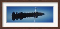 Framed Reflection Of A Wind Turbine And Trees On Water, Black Forest, Germany