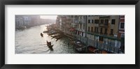 Framed Gondolas in the Grand Canal, Venice, Italy (black & white)