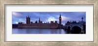 Framed Government Building At The Waterfront, Big Ben And The Houses Of Parliament, London, England, United Kingdom