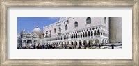 Framed Tourist Outside A Cathedral, St. Mark's Cathedral, St. Mark's Square, Venice, Italy