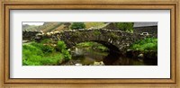 Framed Stone Bridge Over A Canal, Watendlath Bridge, Lake District, Cumbria, England, United Kingdom