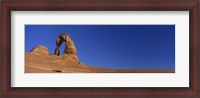 Framed Low angle view of a natural arch, Delicate arch, Arches National Park, Utah, USA