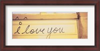 Framed Close-up of I love you written on a wall
