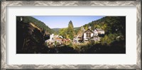 Framed High Angle View Of A Town, Triberg Im Schwarzwald, Black Forest, Baden-Wurttemberg, Germany