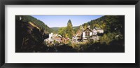 Framed High Angle View Of A Town, Triberg Im Schwarzwald, Black Forest, Baden-Wurttemberg, Germany