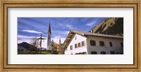 Framed Low Angle View Of A Church, Holzgau, Lechtal, Austria