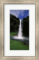 Framed Waterfall in the forest, Kvernufoss, Iceland