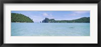 Framed Hills in the ocean, Loh Dalum Bay, Ko Phi Phi Don, Phi Phi Islands, Thailand