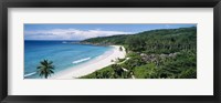 Framed High angle view of the beach, Grand Anse Beach, La Digue Island, Seychelles