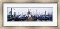 Framed Gondolas on the Water, Grand Canal, Venice, Italy