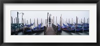 Framed Gondolas on the Water, Grand Canal, Venice, Italy