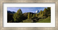 Framed Low angle view of a mountain peak, Matterhorn, Valais, Switzerland