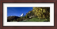 Framed Low angle view of a snowcapped mountain, Matterhorn, Valais, Switzerland
