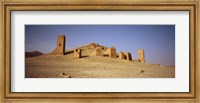 Framed Ancient tombs on a landscape, Palmyra, Syria
