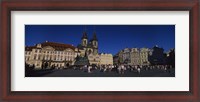 Framed Group of people at a town square, Prague Old Town Square, Old Town, Prague, Czech Republic
