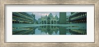Framed Reflection of a cathedral on water, St. Mark's Cathedral, St. Mark's Square, Venice, Veneto, Italy