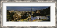 Framed High angle view of a city, Parc Guell, Barcelona, Catalonia, Spain