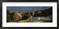 Framed High angle view of a city, Parc Guell, Barcelona, Catalonia, Spain