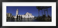 Framed Tourists walking in front of a mosque, Jamaa-El-Jedid, Algiers, Algeria