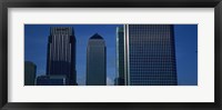 Framed Skyscrapers in a city, Canary Wharf, London, England