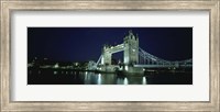 Framed Bridge across a river, Tower Bridge, Thames River, London, England