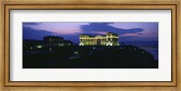 Framed Buildings lit up at night, Palais Due Pharo, Marseille, Bouches-Du-Rhone, Provence-Alpes-Cote Daze, France