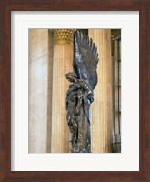 Framed Close-up of a war memorial statue at a railroad station, 30th Street Station, Philadelphia, Pennsylvania, USA
