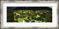 Framed High angle view of a city lit up at night, Cape Town, South Africa