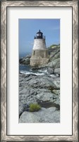 Framed Lighthouse along the sea, Castle Hill Lighthouse, Narraganset Bay, Newport, Rhode Island (vertical)