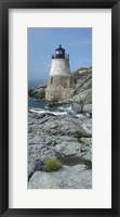 Framed Lighthouse along the sea, Castle Hill Lighthouse, Narraganset Bay, Newport, Rhode Island (vertical)