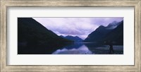 Framed Mountains overlooking a lake, Fiordlands National Park, Southland, South Island, New Zealand