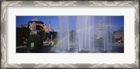 Framed Water fountain with a rainbow in front of museum, Hagia Sophia, Istanbul, Turkey